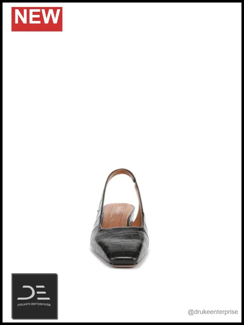 Franco Sarto Lyanna Slingback Pumps Leather Square Toe Block Heel